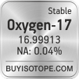 oxygen-17 isotope oxygen-17 enriched oxygen-17 abundance oxygen-17 atomic mass oxygen-17