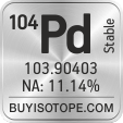 104pd isotope 104pd enriched 104pd abundance 104pd atomic mass 104pd