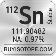 112sn isotope 112sn enriched 112sn abundance 112sn atomic mass 112sn