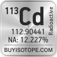 113cd isotope 113cd enriched 113cd abundance 113cd atomic mass 113cd
