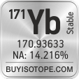 171yb isotope 171yb enriched 171yb abundance 171yb atomic mass 171yb