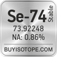 se-74 isotope se-74 enriched se-74 abundance se-74 atomic mass se-74