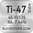 ti-47 isotope ti-47 enriched ti-47 abundance ti-47 atomic mass ti-47
