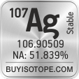 107ag isotope 107ag enriched 107ag abundance 107ag atomic mass 107ag