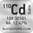 110cd isotope 110cd enriched 110cd abundance 110cd atomic mass 110cd