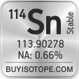 114sn isotope 114sn enriched 114sn abundance 114sn atomic mass 114sn