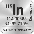 115in isotope 115in enriched 115in abundance 115in atomic mass 115in