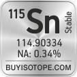 115sn isotope 115sn enriched 115sn abundance 115sn atomic mass 115sn