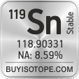 119sn isotope 119sn enriched 119sn abundance 119sn atomic mass 119sn