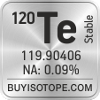 120te isotope 120te enriched 120te abundance 120te atomic mass 120te