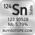 124sn isotope 124sn enriched 124sn abundance 124sn atomic mass 124sn