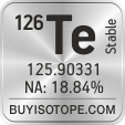 126te isotope 126te enriched 126te abundance 126te atomic mass 126te