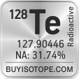 128te isotope 128te enriched 128te abundance 128te atomic mass 128te