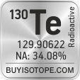 130te isotope 130te enriched 130te abundance 130te atomic mass 130te