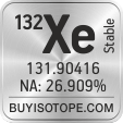 132xe isotope 132xe enriched 132xe abundance 132xe atomic mass 132xe