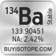 134ba isotope 134ba enriched 134ba abundance 134ba atomic mass 134ba