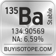 135ba isotope 135ba enriched 135ba abundance 135ba atomic mass 135ba