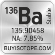 136ba isotope 136ba enriched 136ba abundance 136ba atomic mass 136ba