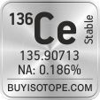 136ce isotope 136ce enriched 136ce abundance 136ce atomic mass 136ce