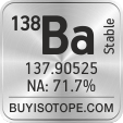 138ba isotope 138ba enriched 138ba abundance 138ba atomic mass 138ba