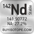 142nd isotope 142nd enriched 142nd abundance 142nd atomic mass 142nd