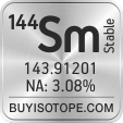 144sm isotope 144sm enriched 144sm abundance 144sm atomic mass 144sm