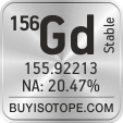 156gd isotope 156gd enriched 156gd abundance 156gd atomic mass 156gd