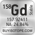 158gd isotope 158gd enriched 158gd abundance 158gd atomic mass 158gd