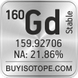 160gd isotope 160gd enriched 160gd abundance 160gd atomic mass 160gd