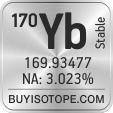 170yb isotope 170yb enriched 170yb abundance 170yb atomic mass 170yb