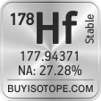 178hf isotope 178hf enriched 178hf abundance 178hf atomic mass 178hf