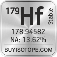 179hf isotope 179hf enriched 179hf abundance 179hf atomic mass 179hf