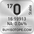 17o isotope 17o enriched 17o abundance 17o atomic mass 17o