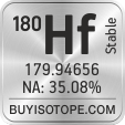 180hf isotope 180hf enriched 180hf abundance 180hf atomic mass 180hf