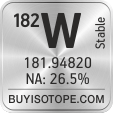 182w isotope 182w enriched 182w abundance 182w atomic mass 182w