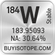 184w isotope 184w enriched 184w abundance 184w atomic mass 184w