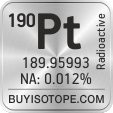 190pt isotope 190pt enriched 190pt abundance 190pt atomic mass 190pt
