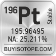 196pt isotope 196pt enriched 196pt abundance 196pt atomic mass 196pt