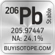 206pb isotope 206pb enriched 206pb abundance 206pb atomic mass 206pb
