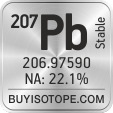 207pb isotope 207pb enriched 207pb abundance 207pb atomic mass 207pb