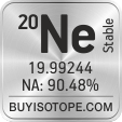20ne isotope 20ne enriched 20ne abundance 20ne atomic mass 20ne