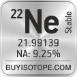 22ne isotope 22ne enriched 22ne abundance 22ne atomic mass 22ne