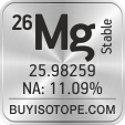 26mg isotope 26mg enriched 26mg abundance 26mg atomic mass 26mg