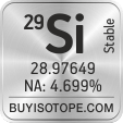 29si isotope 29si enriched 29si abundance 29si atomic mass 29si