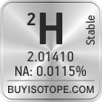 2h isotope 2h enriched 2h abundance 2h atomic mass 2h