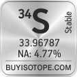 34s isotope 34s enriched 34s abundance 34s atomic mass 34s
