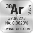 38ar isotope 38ar enriched 38ar abundance 38ar atomic mass 38ar