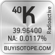 40k isotope 40k enriched 40k abundance 40k atomic mass 40k