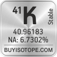41k isotope 41k enriched 41k abundance 41k atomic mass 41k