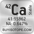 42ca isotope 42ca enriched 42ca abundance 42ca atomic mass 42ca